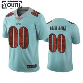Camiseta Niño NFL Seattle Seahawks Personalizar Azul Claro City Edition Vapor Limited